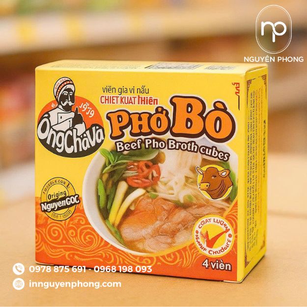 mẫu hộp giấy đựng cốt phở bò đẹp mặt